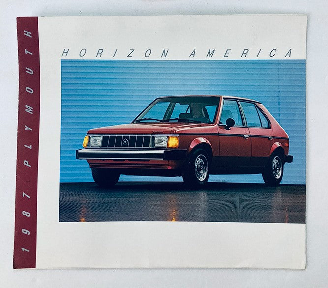 1987 Plymouth Horizon America Car Dealer Showroom Sales Brochure Guide Catalog