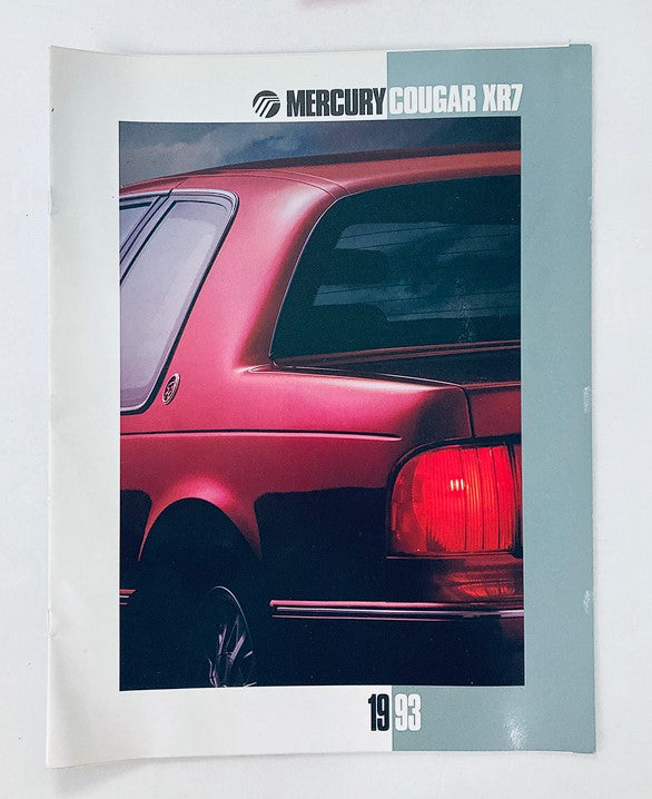 1993 Mercury Cougar XR7 Car Dealer Showroom Sales Brochure Guide Catalog