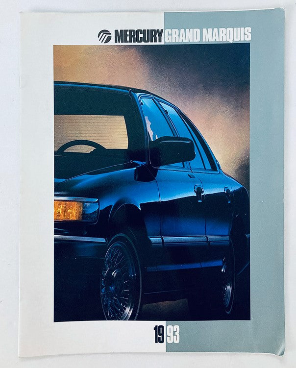 1993 Mercury Grand Marquis Car Dealer Showroom Sales Brochure Guide Catalog