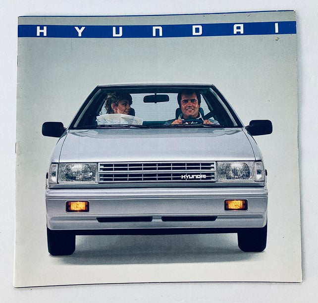 1980s Hyundai Dealer Showroom Sales Brochure Guide Catalog