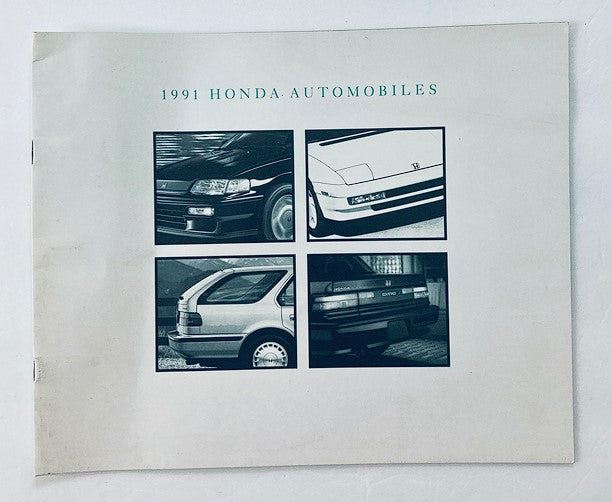 1991 Honda Automobiles Dealer Showroom Sales Brochure Guide Catalog