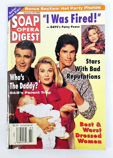 Soap Opera Digest Magazine January 19 1993 John McCook, Katherine Lang No Label