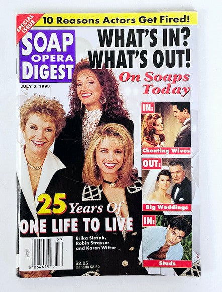 Soap Opera Digest Magazine July 6 1993 Erika Slezak, Robin Strasser No Label