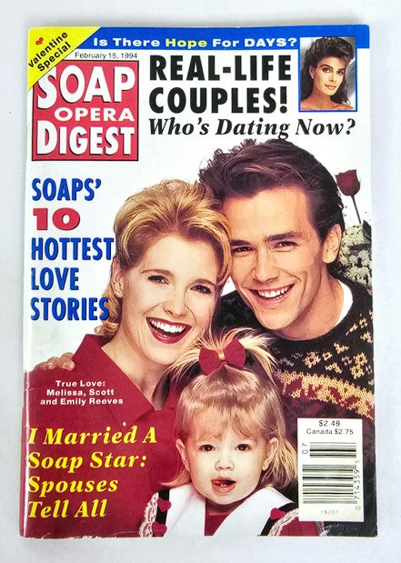 Soap Opera Digest Magazine February 15 1994 Melissa, Scott & Emily No Label