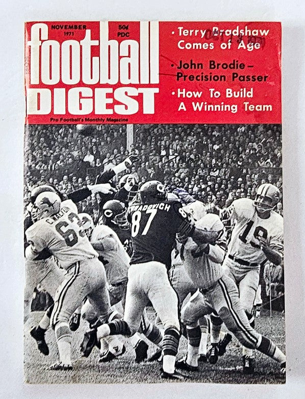 VTG Football Digest Magazine November 1971 John Brodie Precision Passer No Label