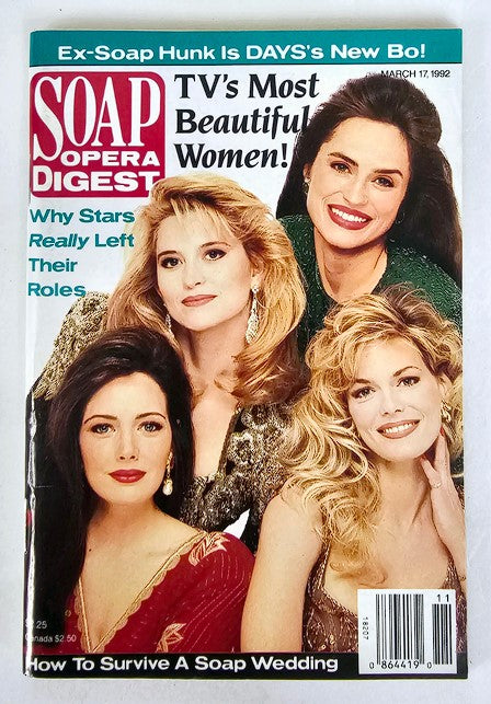 Soap Opera Digest Magazine March 17 1992 Nina Arvesen, Roberta Leighton No Label