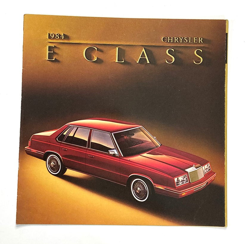 1984 Chrysler E Class Dealer Showroom Sales Brochure Guide Catalog