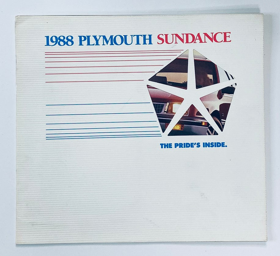 1988 Plymouth Sundance Dealer Showroom Sales Brochure Guide Catalog