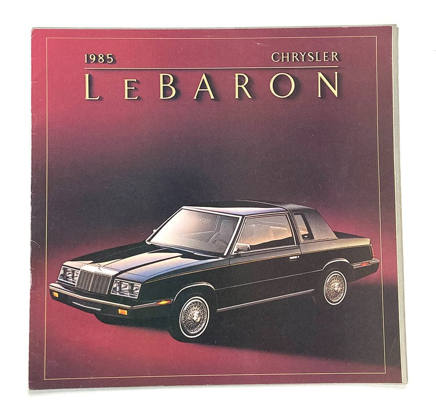 1985 Chrysler LeBaron Dealer Showroom Sales Brochure Guide Catalog