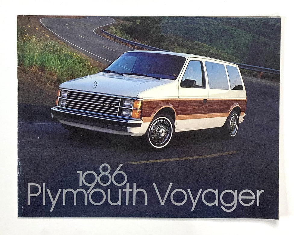 1986 Plymouth Voyager Dealer Showroom Sales Brochure Guide Catalog