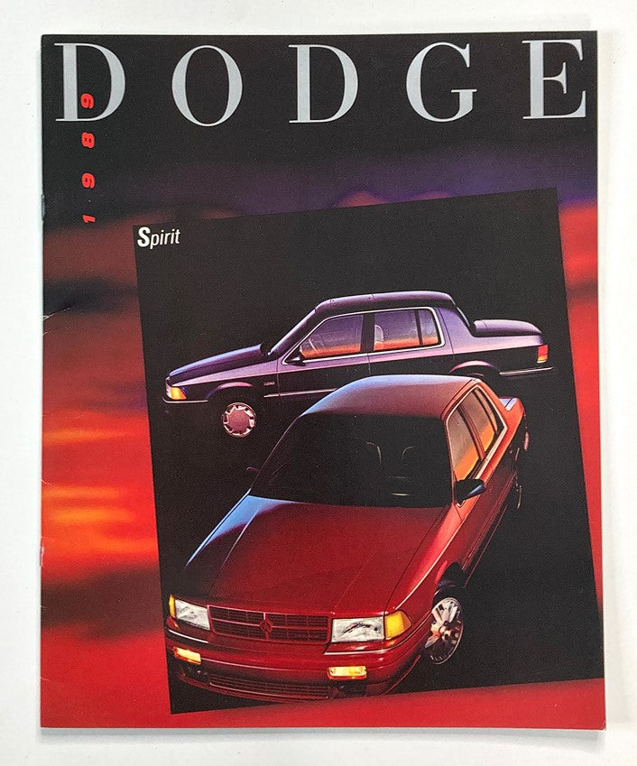 1989 Dodge Spirit Dealer Showroom Sales Brochure Guide Catalog