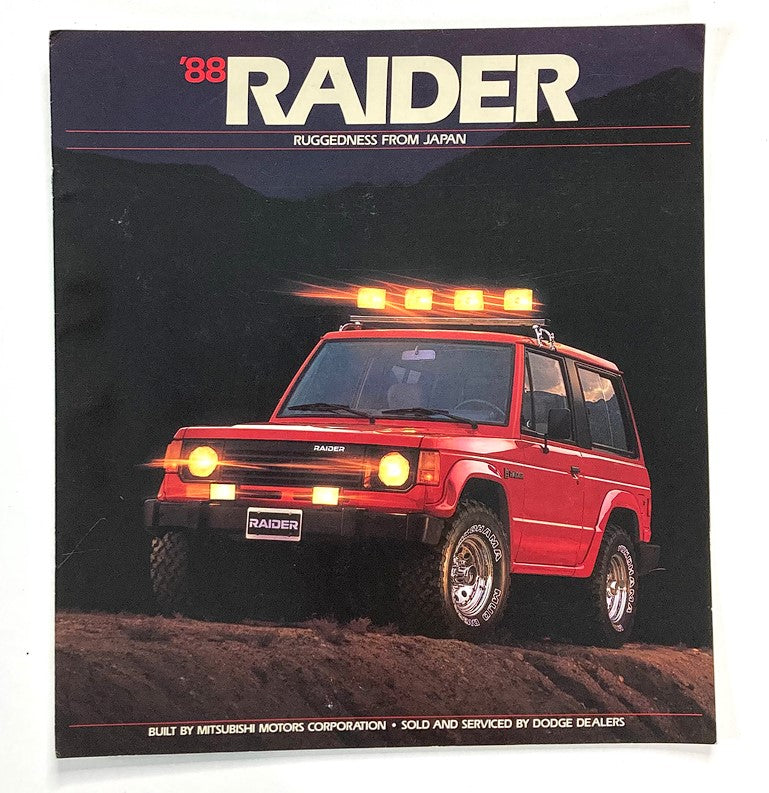 1988 Raider from Japan Dealer Showroom Sales Brochure Guide Catalog