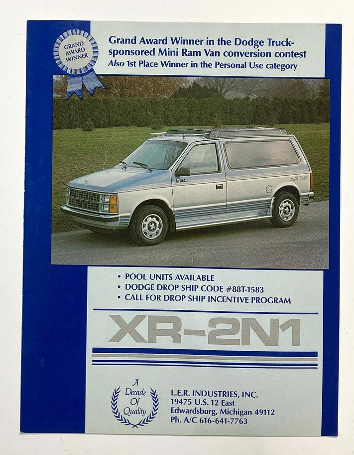 80s Dodge XR-2N1 Dealer Showroom Sales Brochure Guide Catalog