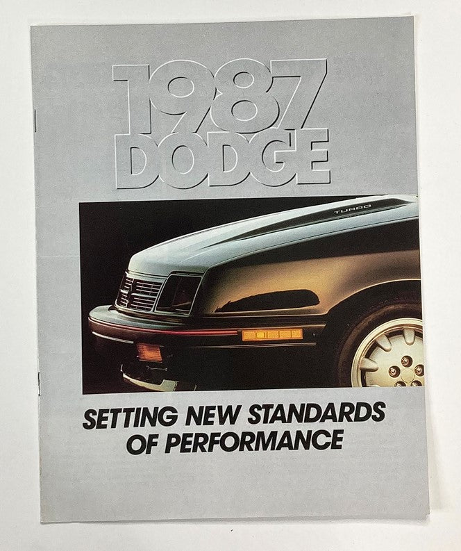 1987 Dodge Dealer Showroom Sales Brochure Guide Catalog