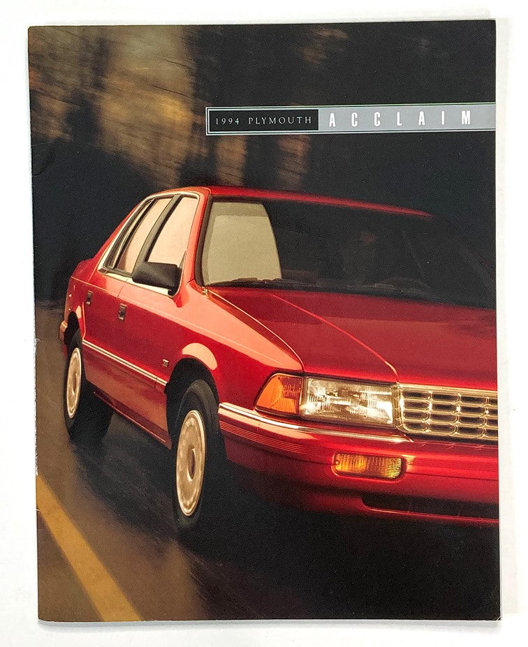 1994 Plymouth Acclaim Dealer Showroom Sales Brochure Guide Catalog