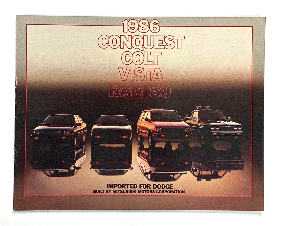 1986 Dodge Conquest, Colt, Vista Dealer Showroom Sales Brochure Guide Catalog