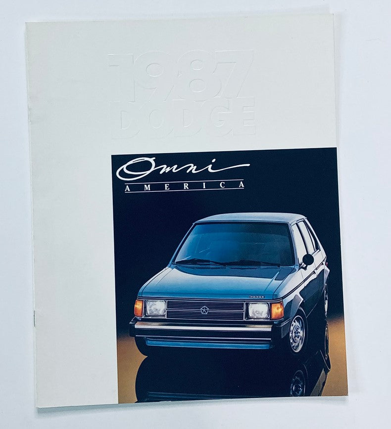 1987 Dodge Omni America Dealer Showroom Sales Brochure Guide Catalog