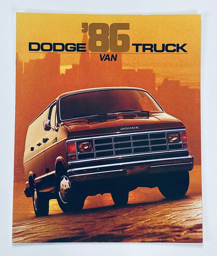 1986 Dodge Truck Van Dealer Showroom Sales Brochure Guide Catalog