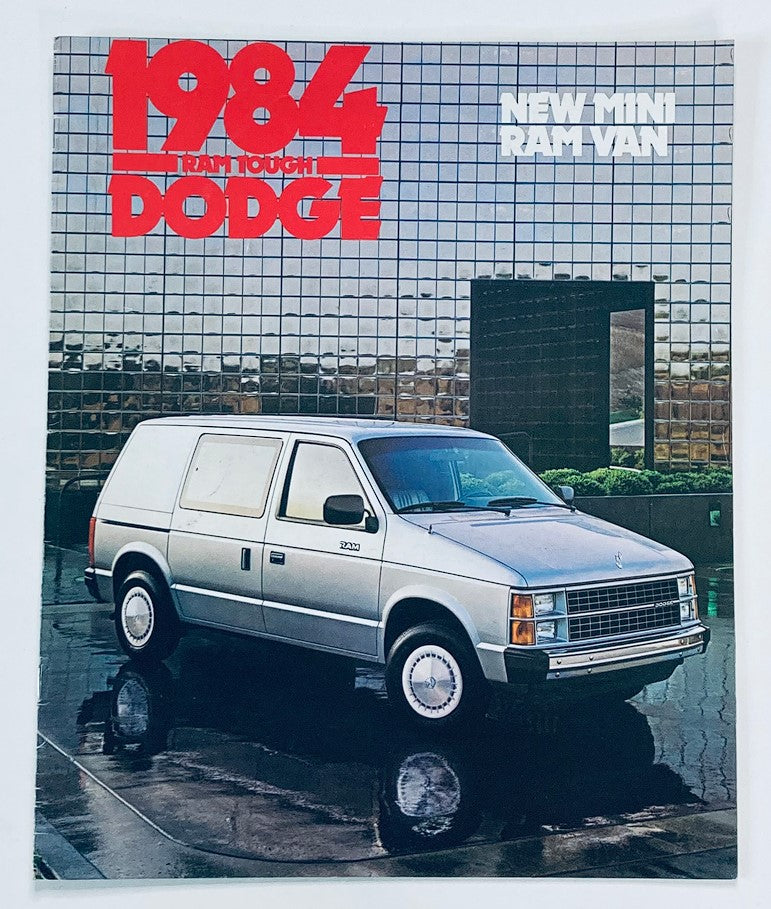 1984 Dodge Mini Ram Van Dealer Showroom Sales Brochure Guide Catalog