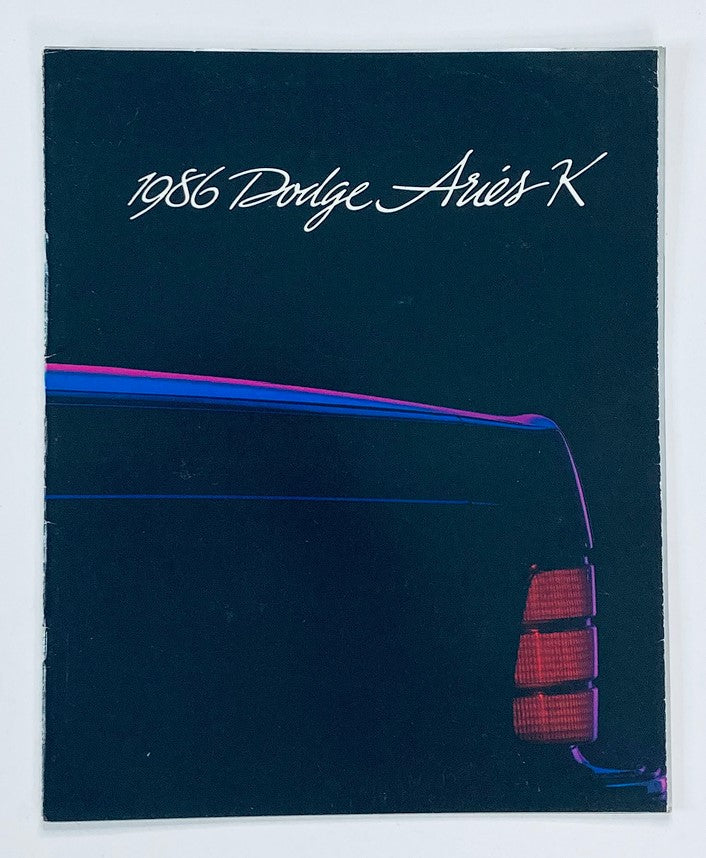 1986 Dodge Aries K Dealer Showroom Sales Brochure Guide Catalog