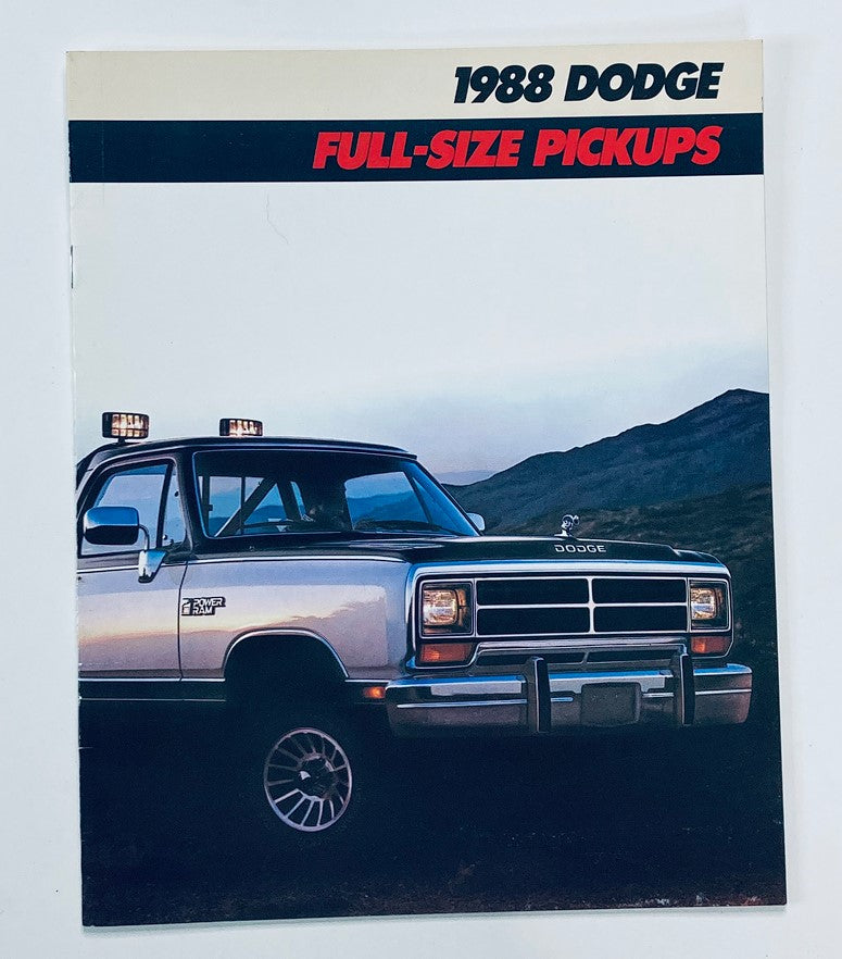 1988 Dodge Full-Size Pickups Dealer Showroom Sales Brochure Guide Catalog