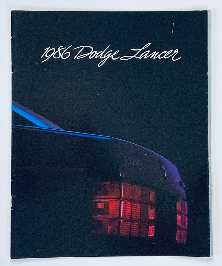 1986 Dodge Lancer Dealer Showroom Sales Brochure Guide Catalog