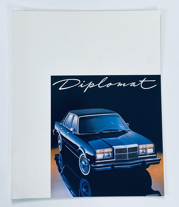 1987 Dodge Diplomat Dealer Showroom Sales Brochure Guide Catalog