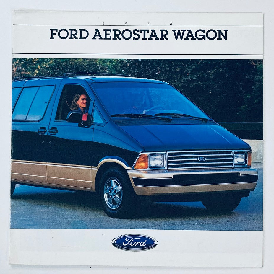 1988 Ford Aerostar Wagon Dealer Showroom Sales Brochure Guide Catalog