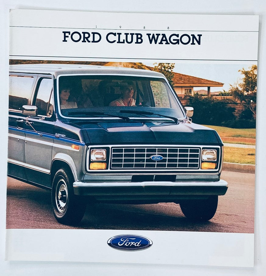 1988 Ford Club Wagon Dealer Showroom Sales Brochure Guide Catalog