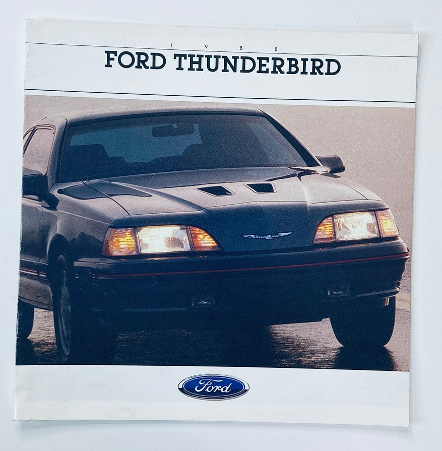 1988 Ford Thunder Dealer Showroom Sales Brochure Guide Catalog