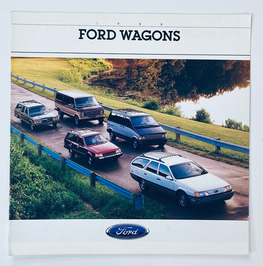 1988 Ford Wagons Dealer Showroom Sales Brochure Guide Catalog