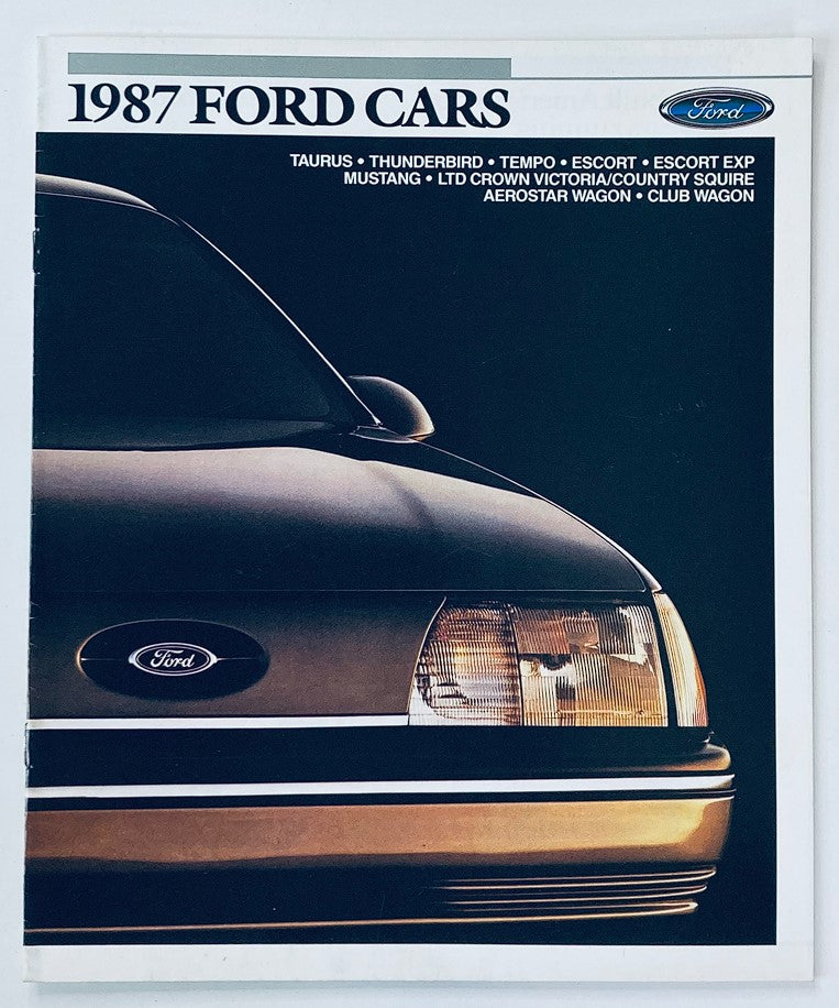 1987 Ford Taurus, Thunderbird Cars Dealer Showroom Sales Brochure Guide Catalog