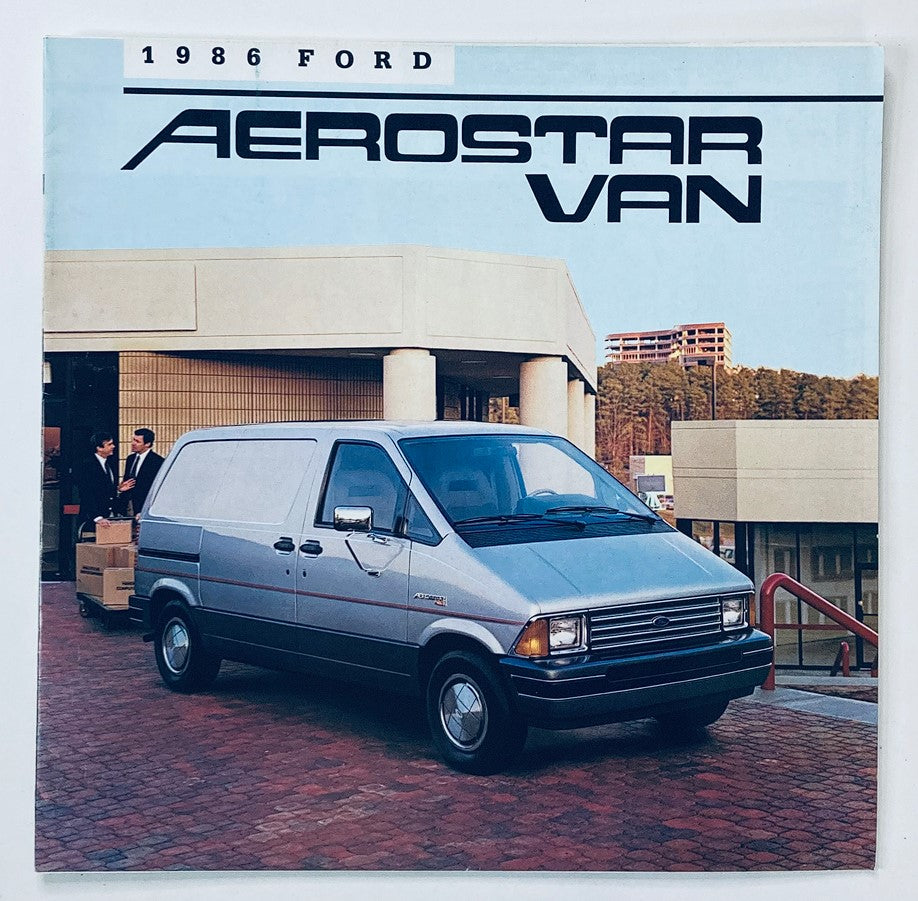 1986 Ford Aerostar Van Dealer Showroom Sales Brochure Guide Catalog