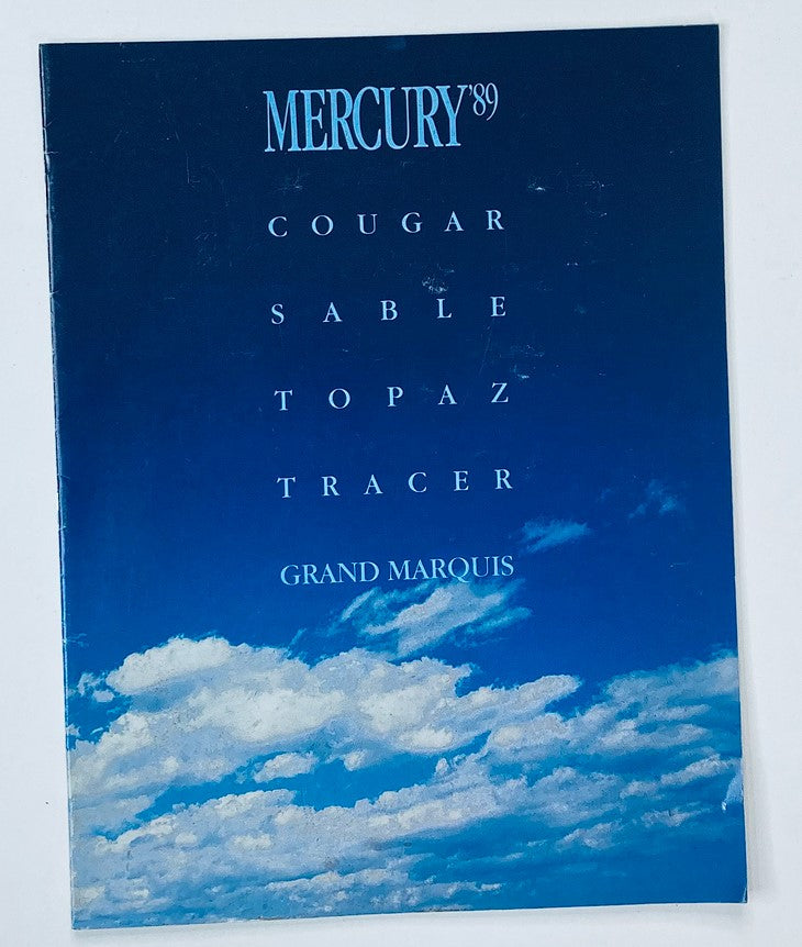 1989 Mercury Cougar, Sable Dealer Showroom Sales Brochure Guide Catalog