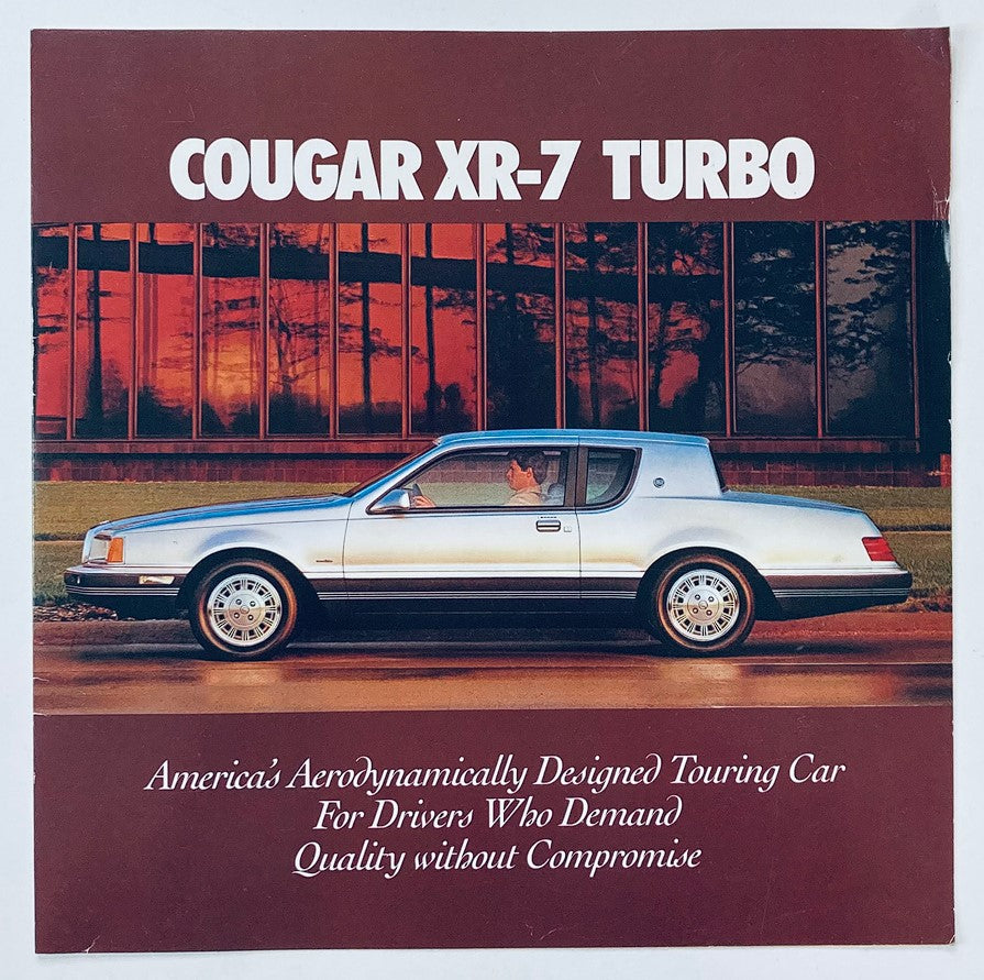 1984 Mercury Cougar XR7 Turbo Dealer Showroom Sales Brochure Guide Catalog