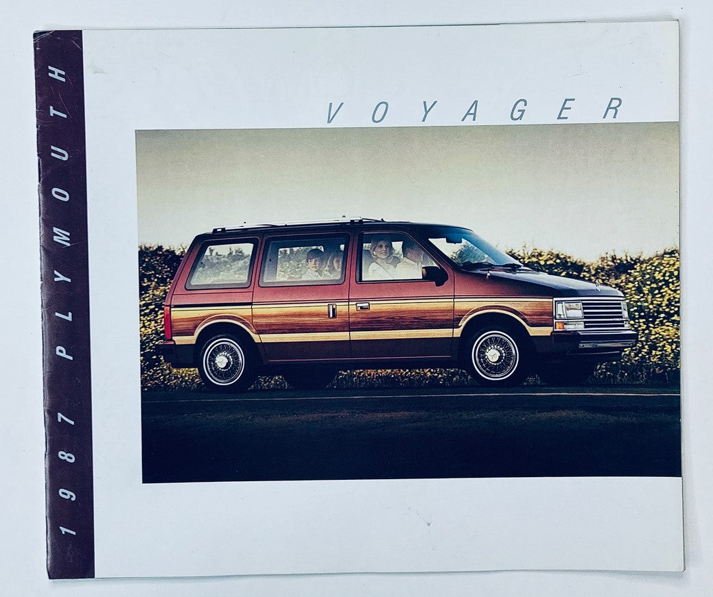 1987 Plymouth Voyager Dealer Showroom Sales Brochure Guide Catalog