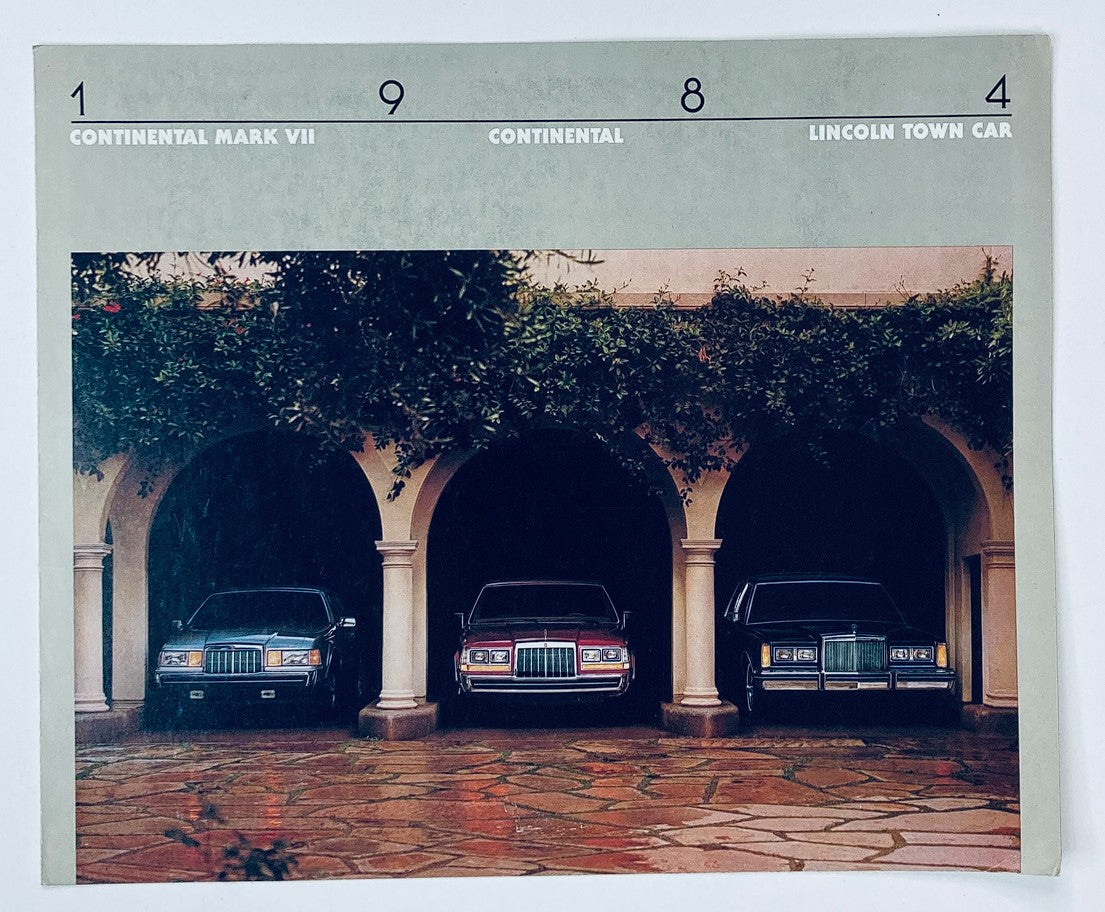 1984 Lincoln Continental Mark VII Dealer Showroom Sales Brochure Guide Catalog