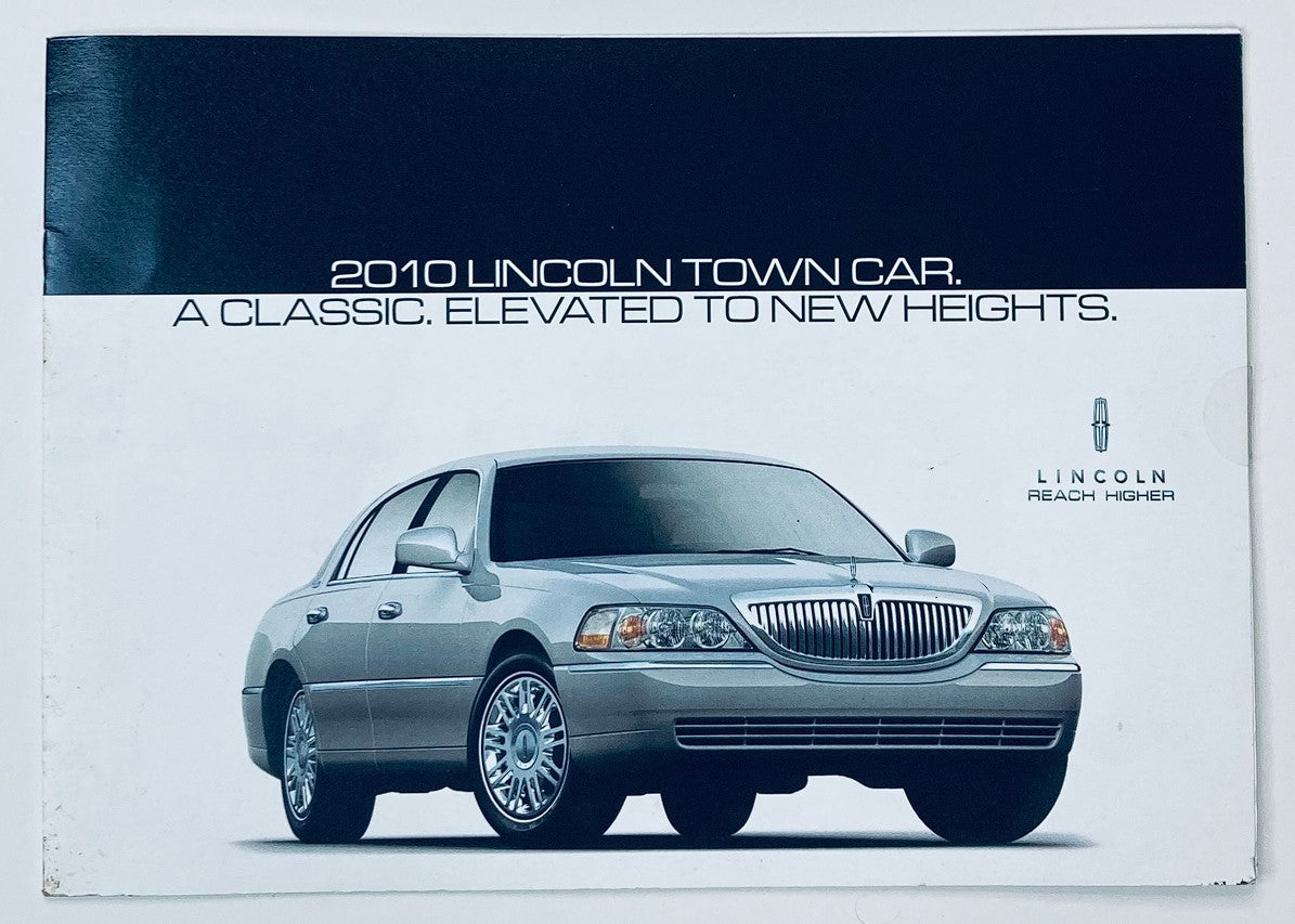 2010 Lincoln Town Car Dealer Showroom Sales Brochure Guide Catalog