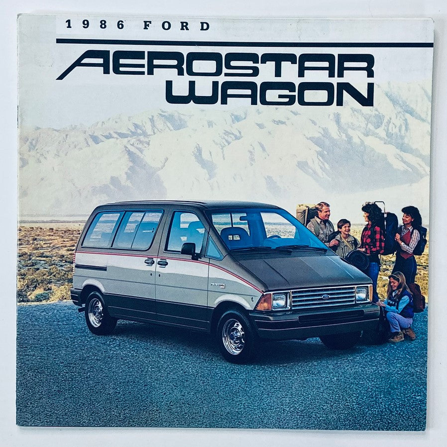 1986 Ford Aerostar Wagon Dealer Showroom Sales Brochure Guide Catalog