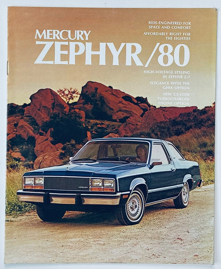 1980 Mercury Zephyr Dealer Showroom Sales Brochure Guide Catalog