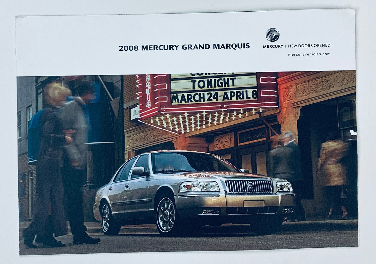 2008 Mercury Grand Marquis Dealer Showroom Sales Brochure Guide Catalog