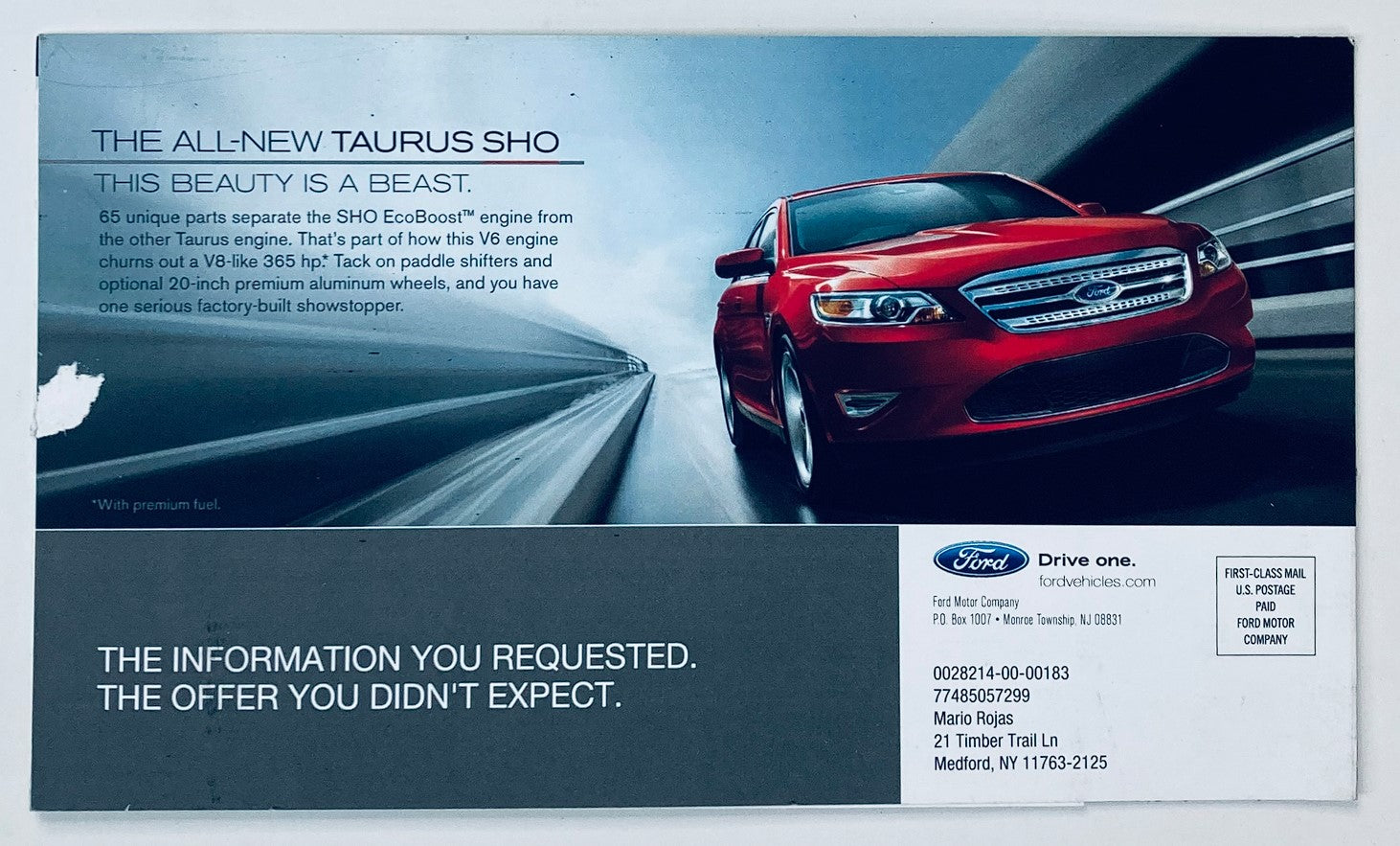 2011 Ford New-Taurus Dealer Showroom Sales Brochure Guide Catalog