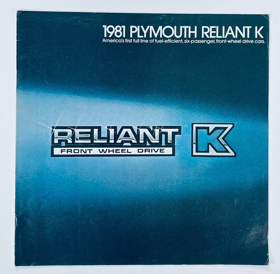 1981 Plymouth Reliant K Dealer Showroom Sales Brochure Guide Catalog