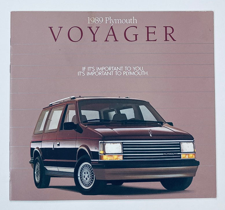 1989 Plymouth Voyager Dealer Showroom Sales Brochure Guide Catalog