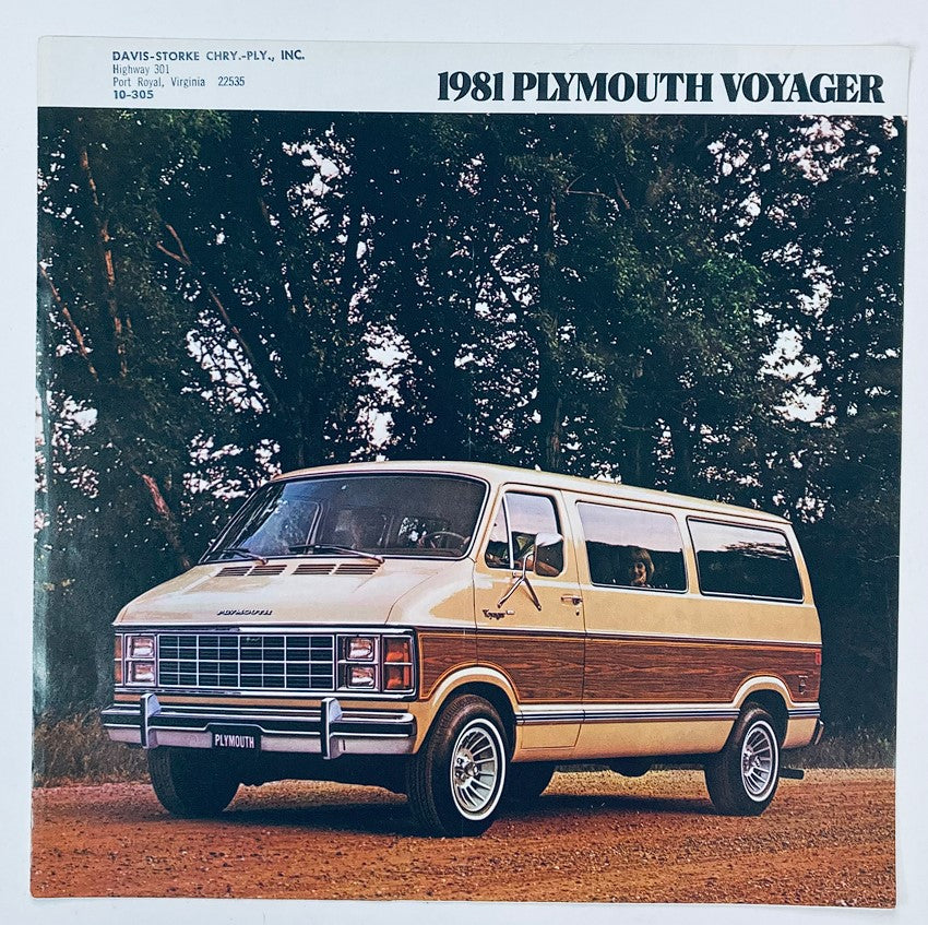 1981 Plymouth Voyager Dealer Showroom Sales Brochure Guide Catalog