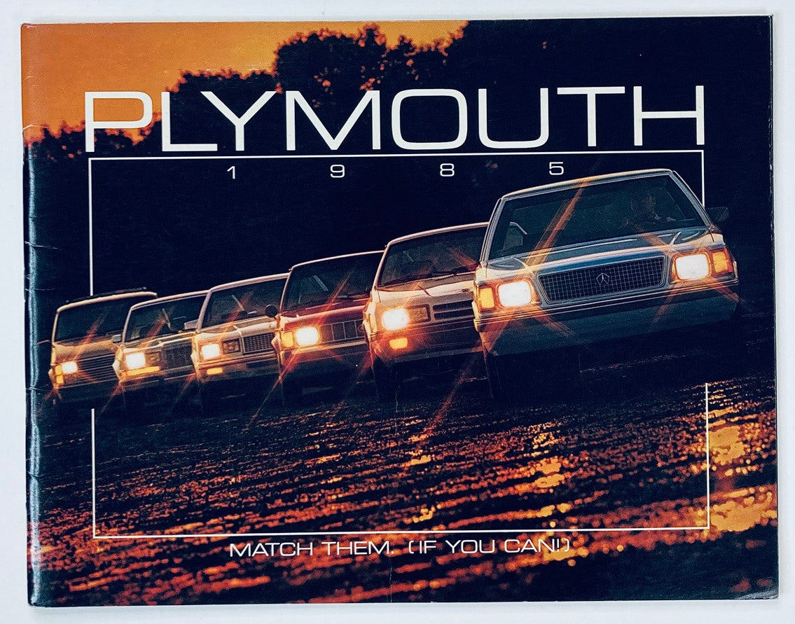 1985 Plymouth Dealer Showroom Sales Brochure Guide Catalog