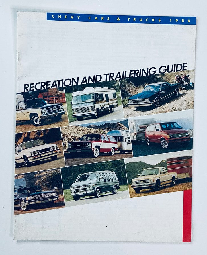 1986 Chevrolet Trucks Trailering Dealer Showroom Sales Brochure Guide Catalog