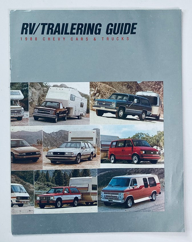 1988 Chevrolet RV / Trailering Dealer Showroom Sales Brochure Guide Catalog