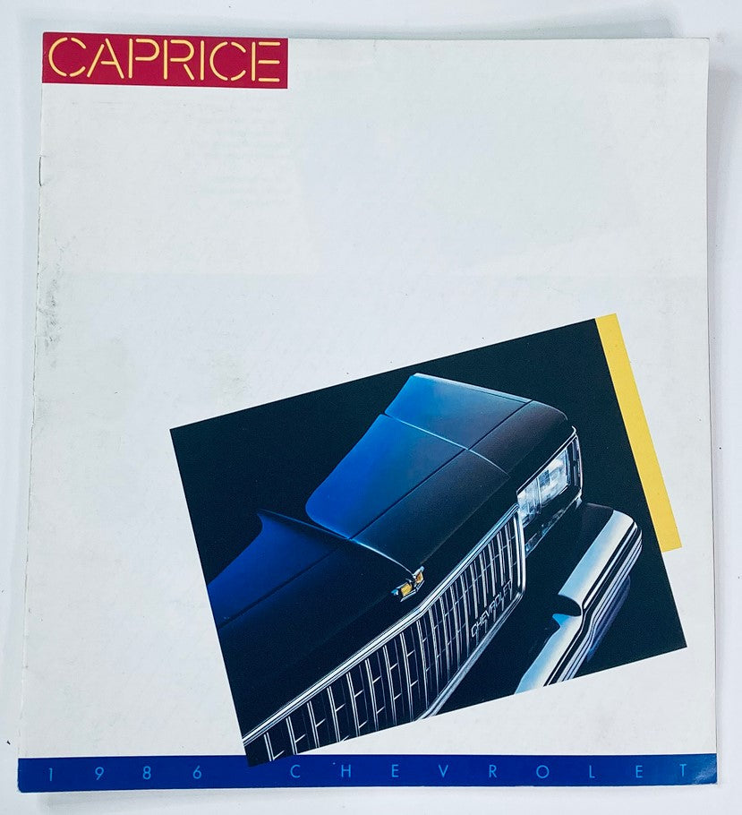 1986 Chevrolet Caprice Dealer Showroom Sales Brochure Guide Catalog