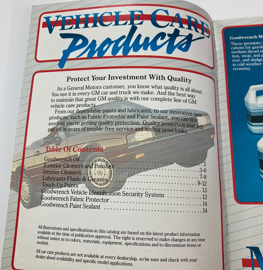 80s Vehicle Care Products Dealer Showroom Sales Brochure Guide Catalog